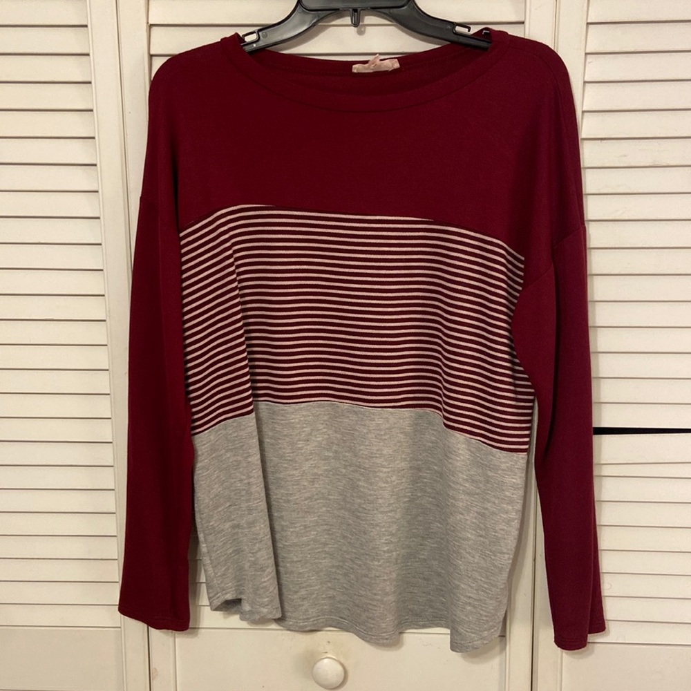 Roolee color block light sweater top